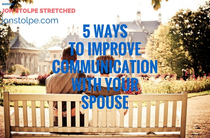 Communication skills with spouse