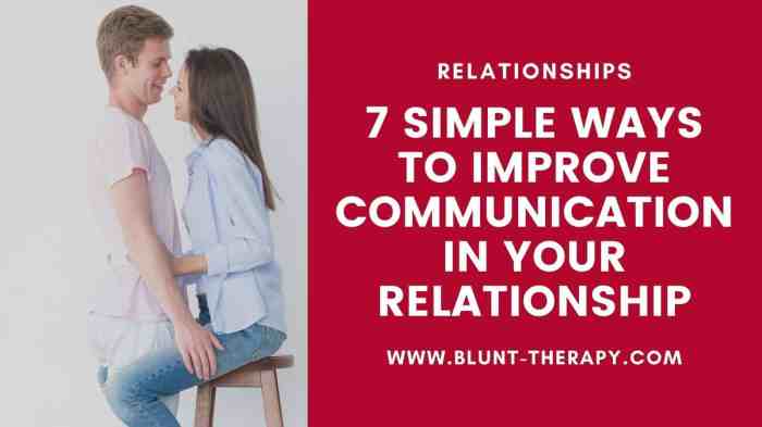 Ways to improve communication in a relationship