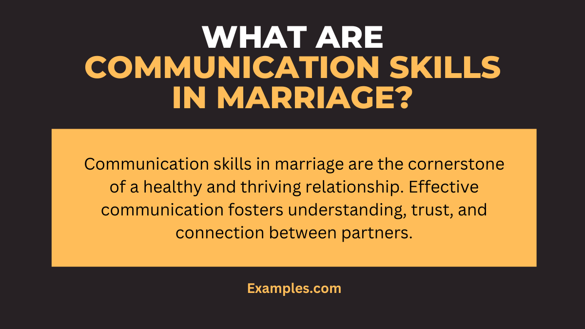 Communication skills in marriage