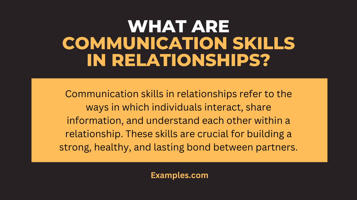 Relationship communication skills